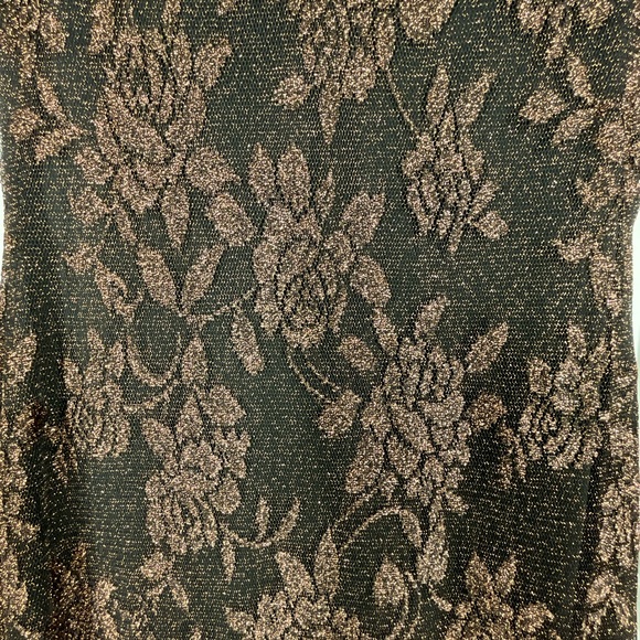 Charlotte Russe Black Gold Lace Dress US Women’s XL NWT! - Picture 3 of 7